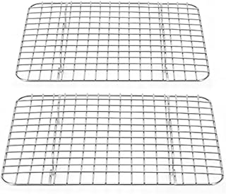 Homikit 2-Pack Small Cooling Racks for Baking, Stainless Steel Wire Oven Rack Fit Sheet Pan, Cake Cookie Rack for Cooking Cooling Roasting, Healthy & Rustproof, Dishwasher Safe, 24.8x19.1x1.5cm