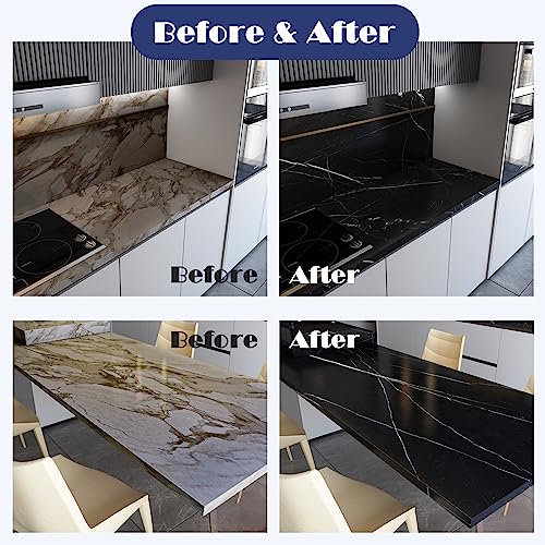 Nadamoo Black Marble Countertop Paint Kit For Kitchen Bathroom thumb #5