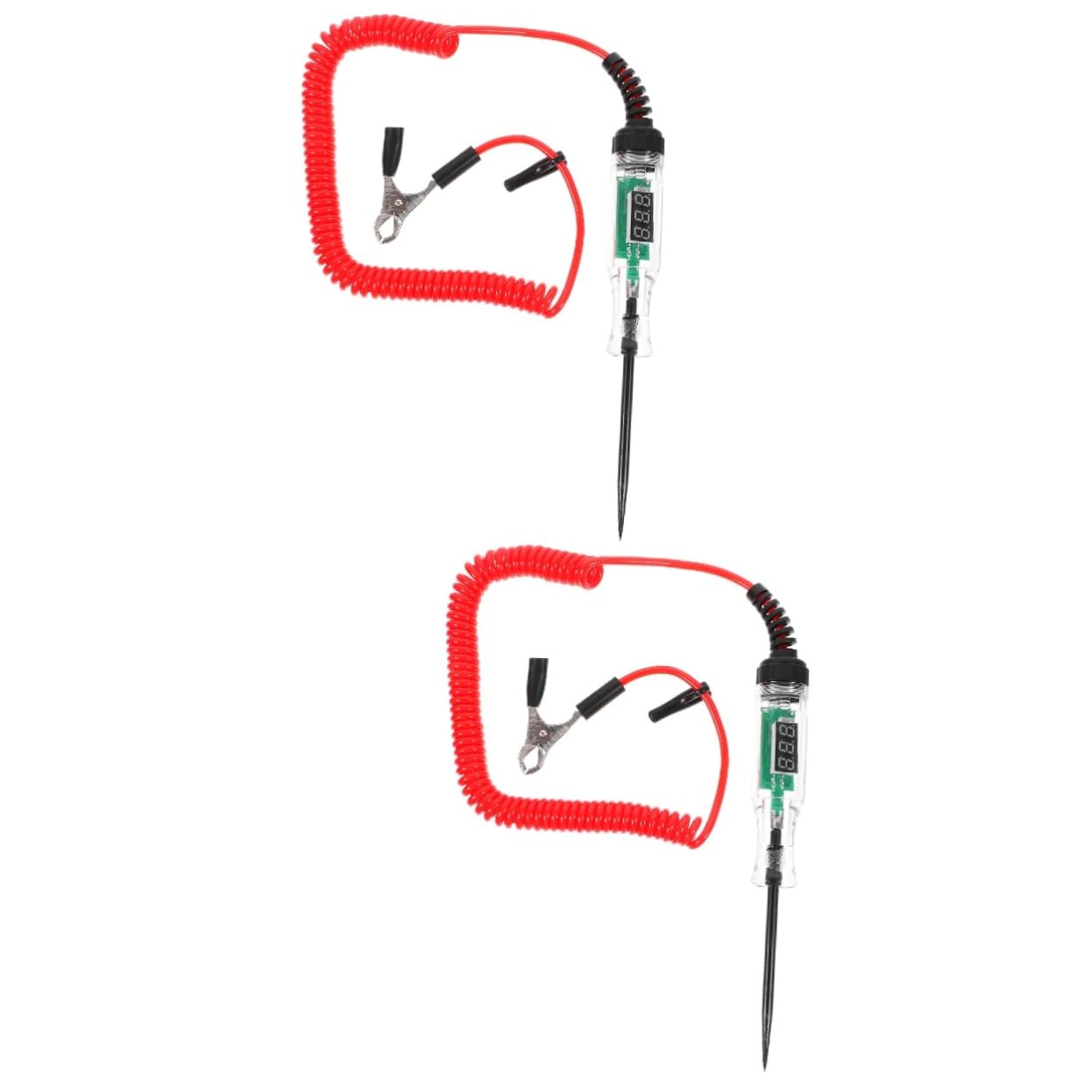 Mipcase 2 Pezzi Tester Elettrico Digitale per Auto con Display LED Rilevatore Tensione e Cavo Strumento Circuitale per Riparazioni Auto e Lavori Elettrici
