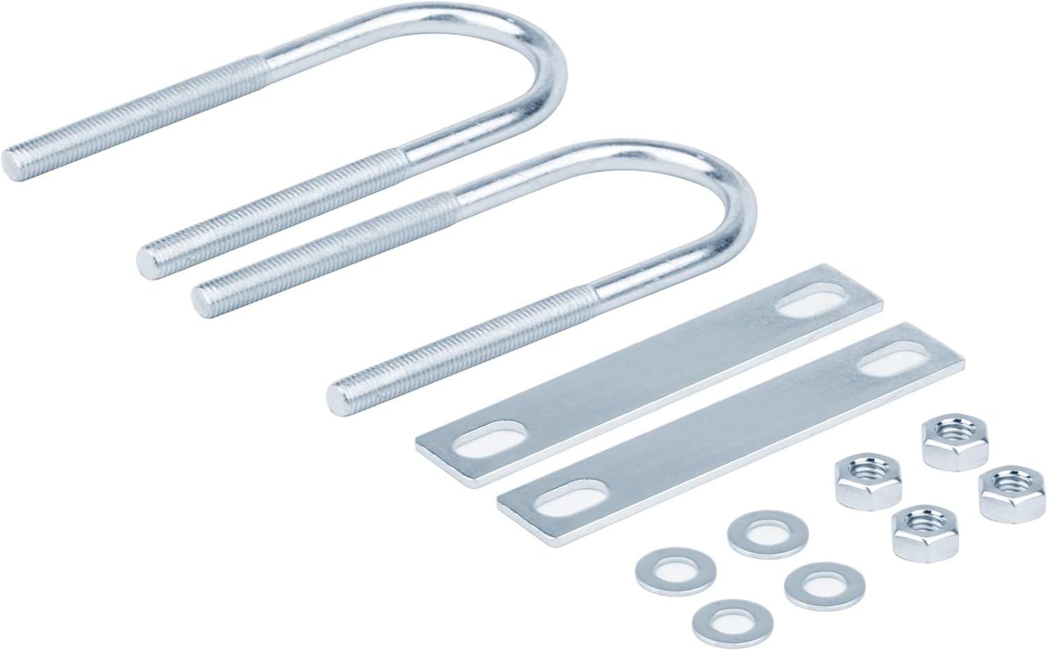 GBGS 2 Pcs Double U Bolt Clamp M10 x 2" x 5-1/2",Round Bend U Bolts Bracket Fits O.D. 2" Tube