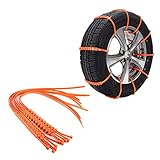 Correntes de Neve Antiderrapantes Universais para Pneus de Carro - 10 Peças Reutilizáveis