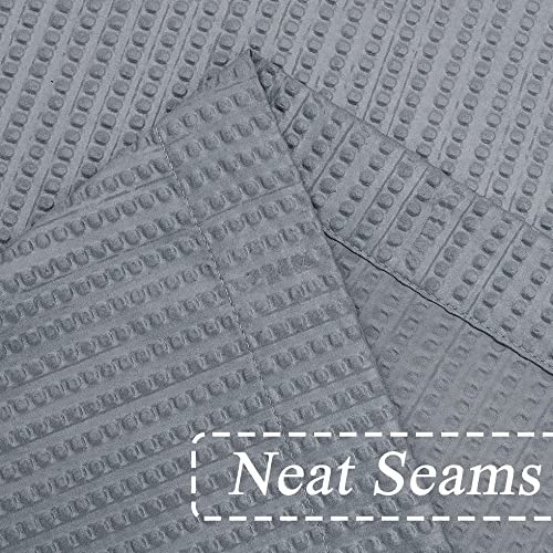 West Lake Kitchen Cafe Tiers Gray Embossed Small Window Curtains Treatment Rod Pocket Panel For Kitchen,Living Room,Bathroom,30" Wx24 L,Grey,2 Panels #TOP4
