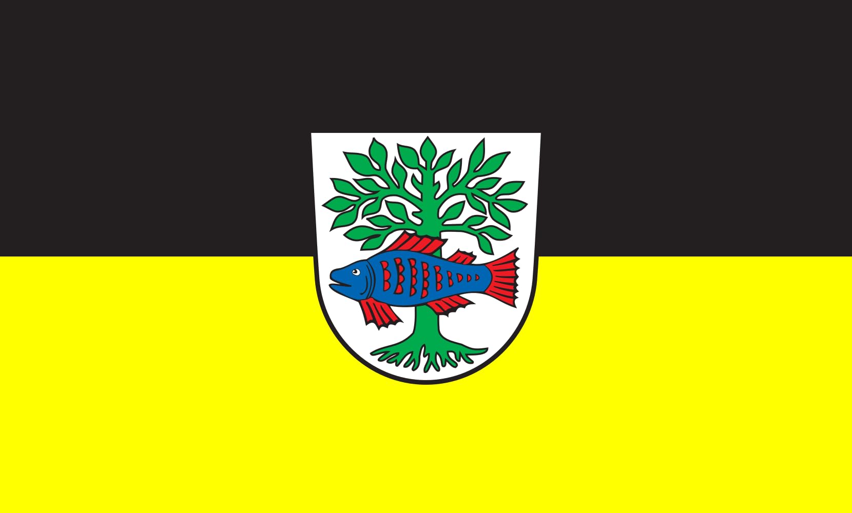 Drapeau Large Bad Buchau drapeau paysage 1.35m² résistant au vent pour mât