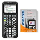 Texas Instruments Taschenrechner TI-84 Plus CE-T Grafikrechner + Arbeitsbuch - wissenschaftlicher Schulrechner programmierbar Tasten elektronisches Farbdisplay Akku Funktion für Schule Python Edition