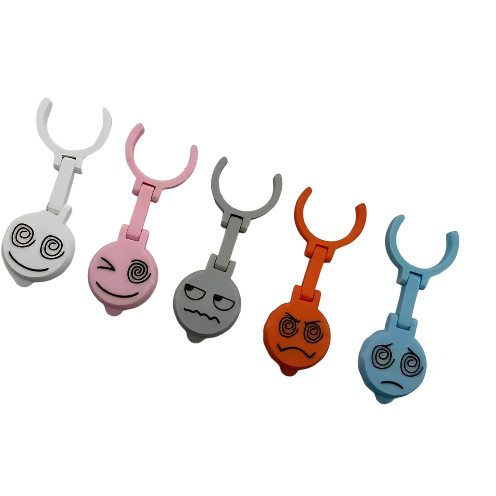 Oxxggkao Drink Bottle Identifier Clip with Face Pattern Alloy Charm for Parties Picnics and Daily Keys Event Marker