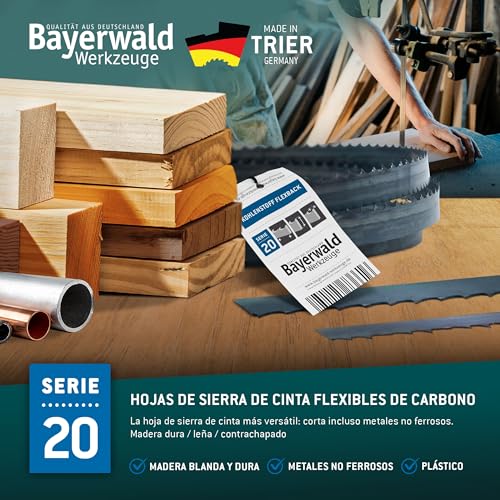 Miniatura 2 de Bayerwald - Hoja De Sierra Para Herramientas 1400 X 6 X 0,36 X 6 Mm, Madera, Metales No Ferrosos, Plástico, Láminas Finas Cinta De Sierra, Apto Para Scheppach Hbs20, Scheppach Hb800