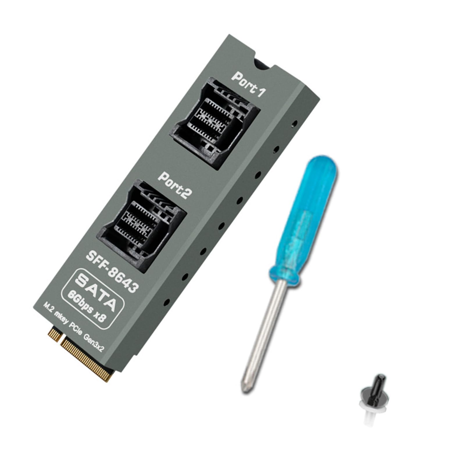 Scheda di espansione di archiviazione con 2 porte SFF-8643