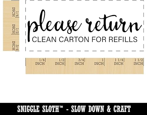 Miniatura 2 de Please Return Clean - Caja de cartón para recambios de huevos sello de goma autoentintado para oficina de negocios 1-12 pulgadas pequeño tinta fucsia