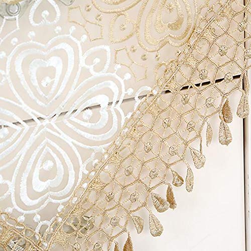 Nappe rectangulaire en macramé dentelle fleurie pour table chic de mariage