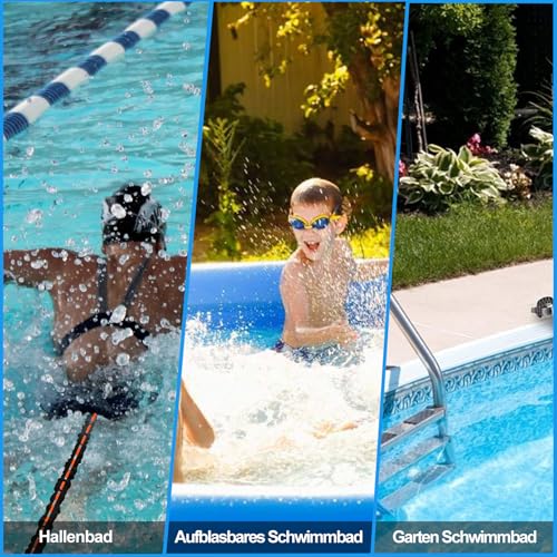Pool Schwimmgurt für Kinder Erwachsene,4-7.5M Schwimmtrainer Schwimmseil mit Einstellbare Schwimmwiderstand Gürtel,Increases Strength and Endurance perfekte Alternative zur Gegenstromanlage