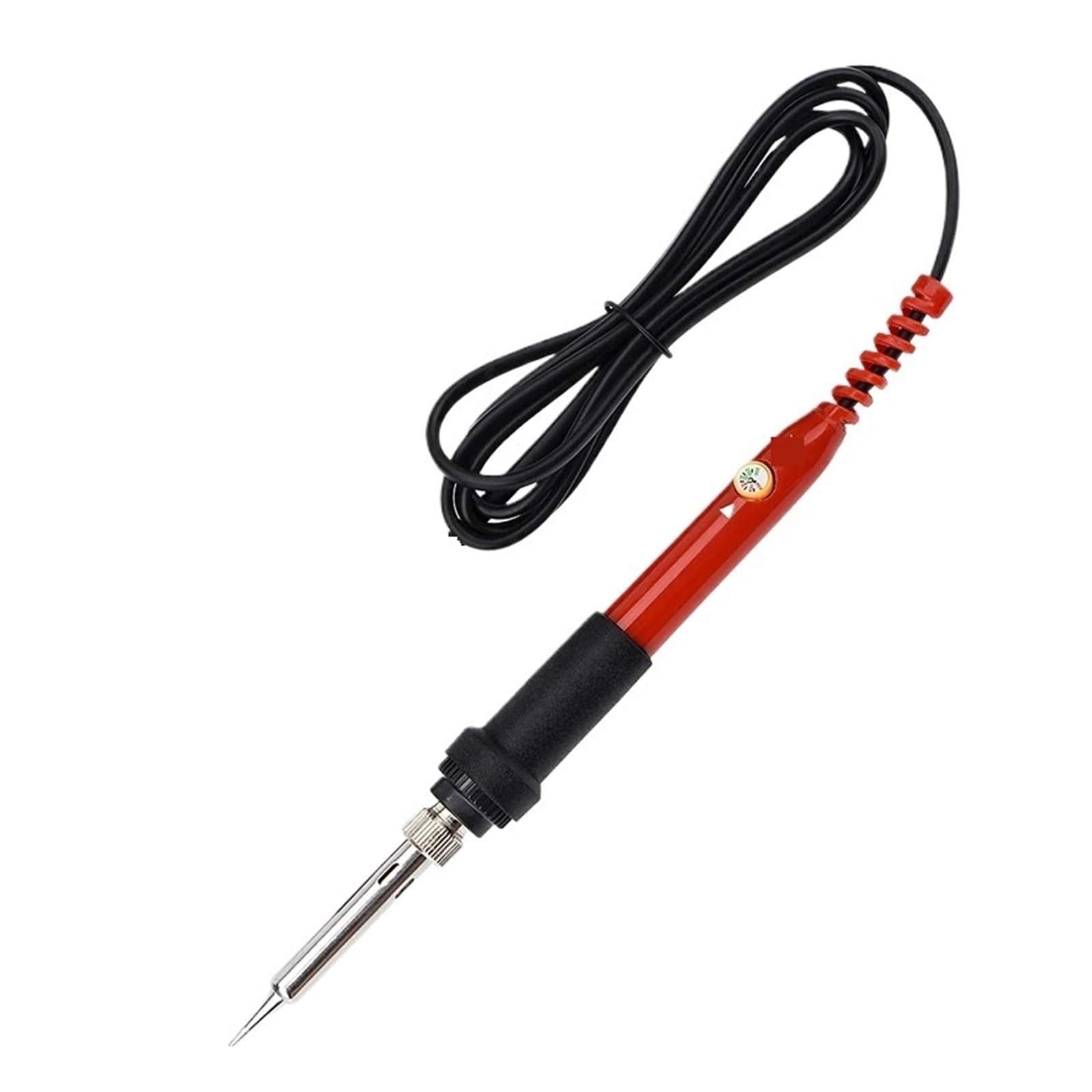 60W Electric Soldering Iron Adjustable Temperature Solder with Quality Tips and Kits Precise Heating(Red)