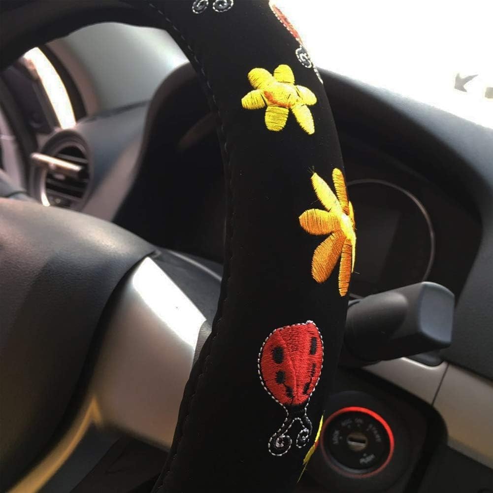 Couvre Volant Cuir Noir Protege Volant Voiture Universel Couverture De Volant De Voiture Couvre Volant Cuir Noir Protege Volant Voiture Universel Couverture De Volant De Voiture