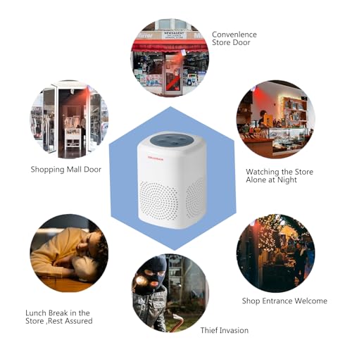 S SELDORAUK Hund Barking Alarm Bewegungsmelder, Hundegebell, Drahtlos Infrarot, Abschreckung von Eindringlingen Dieben Wildtieren, Für den Innenhof, Haus, Bauernhöfe(1 Empfänger + 1 Detektor)