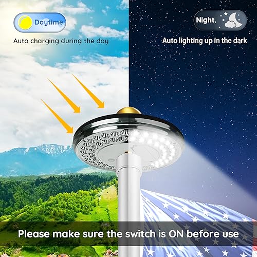 Flag Pole Light Solar Powered Outdoor, IP65 Waterproof Solar Flag Light Top Mount, 60 LED's & 100% Flag Coverage Fits Most 20-25 FT Outdoor Flag Poles from Dusk to Dawn (Black)