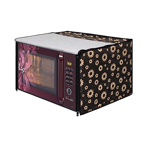 Image of DREAM KING Stylish Design & Printed Microwave Oven Cover Full Closure |waterproof & Dustproof Oven Cover Suitable for All Models - Multicolour SA35