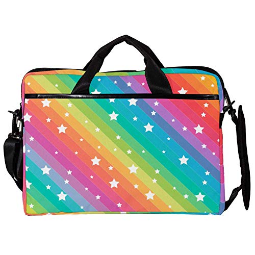 Sac à bandoulière pour ordinateur portable motif étoiles multicolores