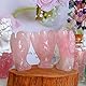 XIANNVXI Rosenquarz Engel Schutzengel Figur Heilung Kristall Edelsteine Poliert Steine Statue Reiki Angel Figur Schutzengel Geschenk