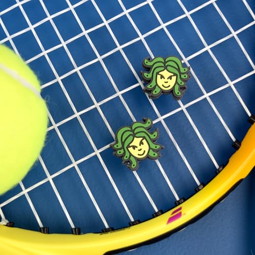 Racquet Inc. - Mythical Dampeners Tennis Racket Vibration Dampeners - Shock Absorbing, Reduces String Vibration for Better Control & Comfort - Universal Fit for All Racquets - 2 Pack (Medusa) - Thumbnail 3