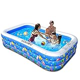 AOKIWO Family Swimming Pool, 121' X 71' X 21' Full-Sized Inflatable Lounge Pool Kiddie Pool for Kids, Adults, Infant, Garden, Backyard, Outdoor Swim Center Water Party…