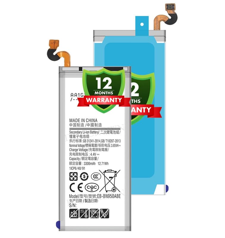 Image of Original EB-BN950ABE Battery Compatible for Samsung Galaxy Note 8 - (3300mAh) - 1 Year Warranty DF7