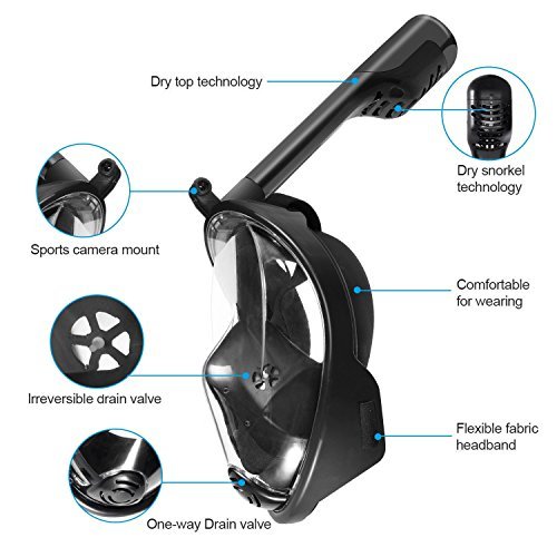 Eletecpro Maschera Snorkeling Immersione Maschera