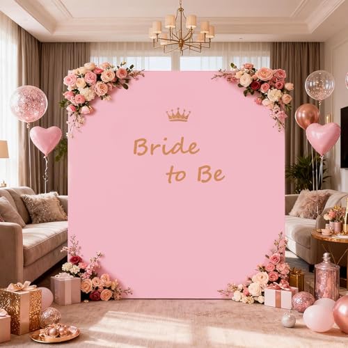 6.6x6.6ft Pink Square Backdrop Cover for Party Wedding Home Decoration — view 4