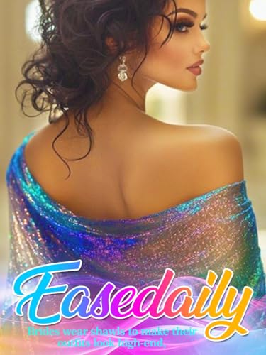 EASEDAILY Women Shawls and Wraps for Evening Dresses Purple Green Sparkly Bridal Sheer Scarf with Rhinestones Buckle2