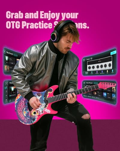 Image of Enya Inspire Smart Carbon Fiber Electric Guitar with Built-in 15W Speaker | 20 Tones & 4 Presets, 39 inch Bluetooth & App Control, Comes with Gig Bag, 2-Year Warranty for Practice Recording & Live Show