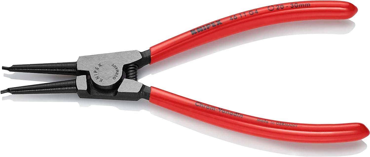 KNIPEX Circlip Pliers for Grip Rings on Shafts with Plastic Coating 180 mm, 46 11 G4, Multi Color, 180 mm / diameter 20-30 mm - Image 2