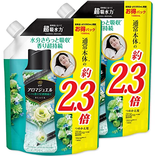 レノア アロマジュエル 香り付け専用ビーズ パステルフローラル&ブロッサム 詰め替え 特大 1080mL × 2個