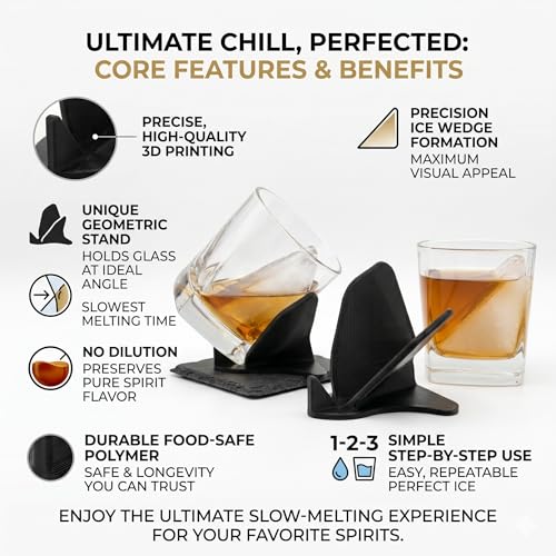 Molde de Hielo Diagonal para Whiskey Wedge Stand miniatura 4
