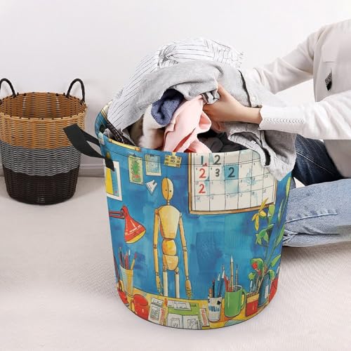 Panier à linge debout avec structure rigide pour trier les vêtements - 8