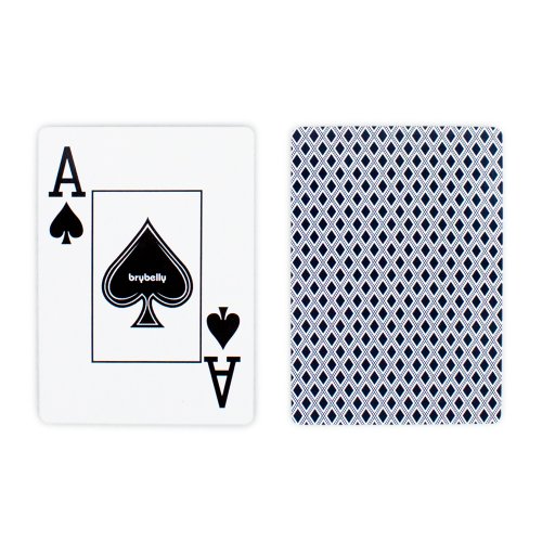 Brybelly Single Blue Deck, Wide Size, Jumbo-Index, Plastic-Coated Playing Cards #TOP1