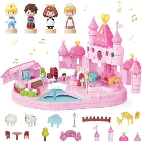 fygurso Puppenhaus Princess Castle mit 4 Magnetisch Gesteuerten Beweglichen...