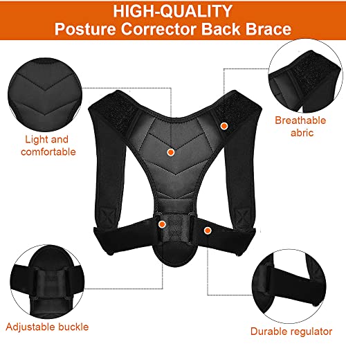 Hohorose Posture Corrector For Women And Men,Back Brace Adjustable Upper Posture Support,Back Brace For Clavicle Support And Providing Pain Relief From Neck, Shoulder, And Upper Back #TOP1