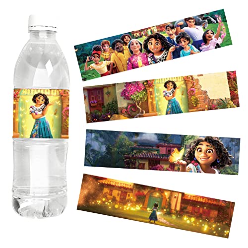 48pcs Encanto Water Bottle Labels, Encanto Party Supplies, Encanto Party Decorations Stickers for Water Bottle