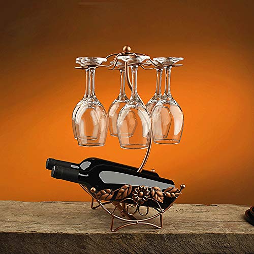 Soporte para botellas de vino metálico para 2 botellas miniatura 3