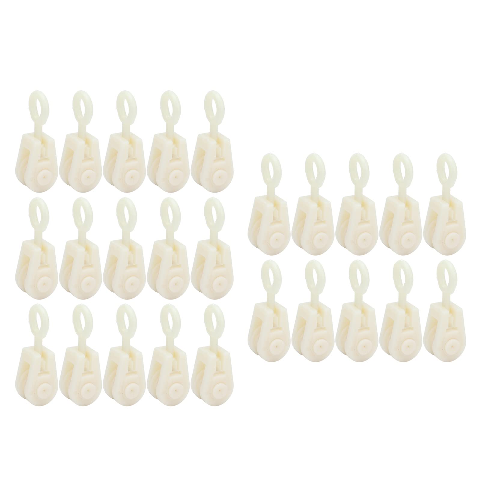 Small Pulley Block, Single Pulley Block 25pcs Livestock Fixed Pulley Plastic Greenhouse Pulley Accessories for Most Chicken Houses Farm Home DIY Project Pulleys