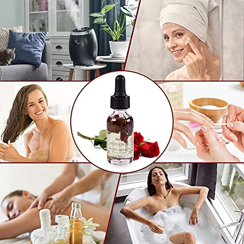 Image of Rose Multi-Use Oil 30ml, Organic Essential Oil for Skin, Hair, Body and Nails