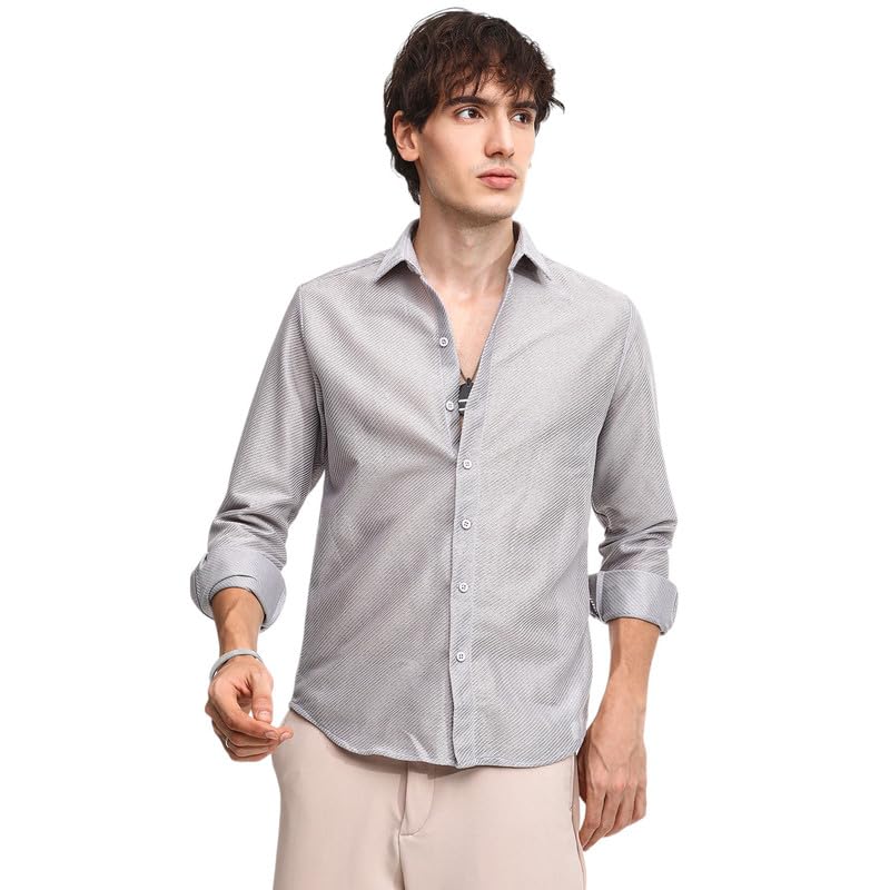 Image of CAHOOT Men's Tartan Plaid Shirt for Casual Wear | Spread Collar | Long Sleeve | Button Closure | Shirt Crafted with Comfort Fit for Everyday Wear