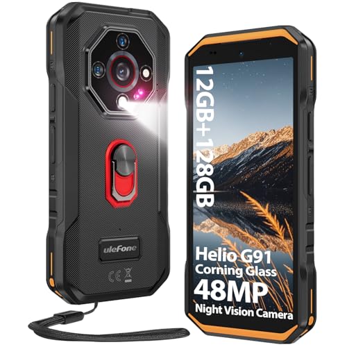 Ulefone Armor X32 Rugged Smartphone, MTK G91 12GB+128GB/2TB 48MP+20MP Visione Notturna Aggiornabil Android 15, 5.65' Corning Cellulare indistruttibile Dual SIM/NFC/Fingerprint 2anni garanzia-Arancione