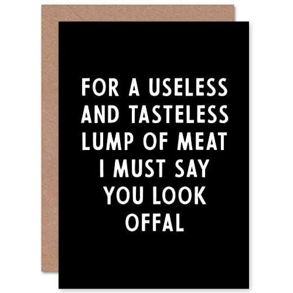Artery8 Greeting Card - Funny - Black