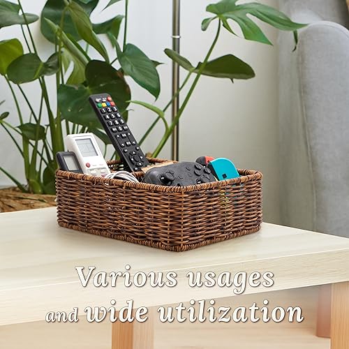 WeeNest Tea Bag Holder Organizer, Coffee Bar Caddy, Resin Wicker, Toffee by myHomeBody - Used condition - Image 3