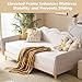 VELOCAVA Twin Size Upholstered Daybed with Cloud-Shaped Backrest, Modern Linen Sofa Bed with Metal Legs, Wood Slat Support for Bedroom, Living Room, Guest Room, Beige White