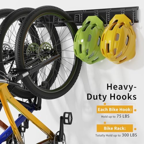 Housolution Bike Storage Rack 48Inch for 6 Bikes + 5 Helmets, Up to 500lbs - 2