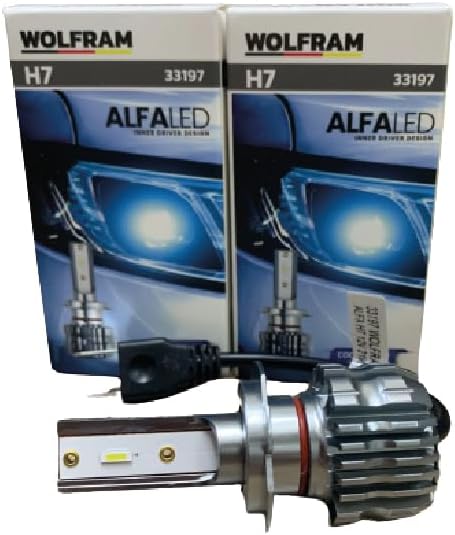 NS Auto Parts Bombilla para faros delanteros H7 Wolfram 6500K 19W 50.000hrs fácilmente plug and play 360 grados Led xenón (2 piezas)