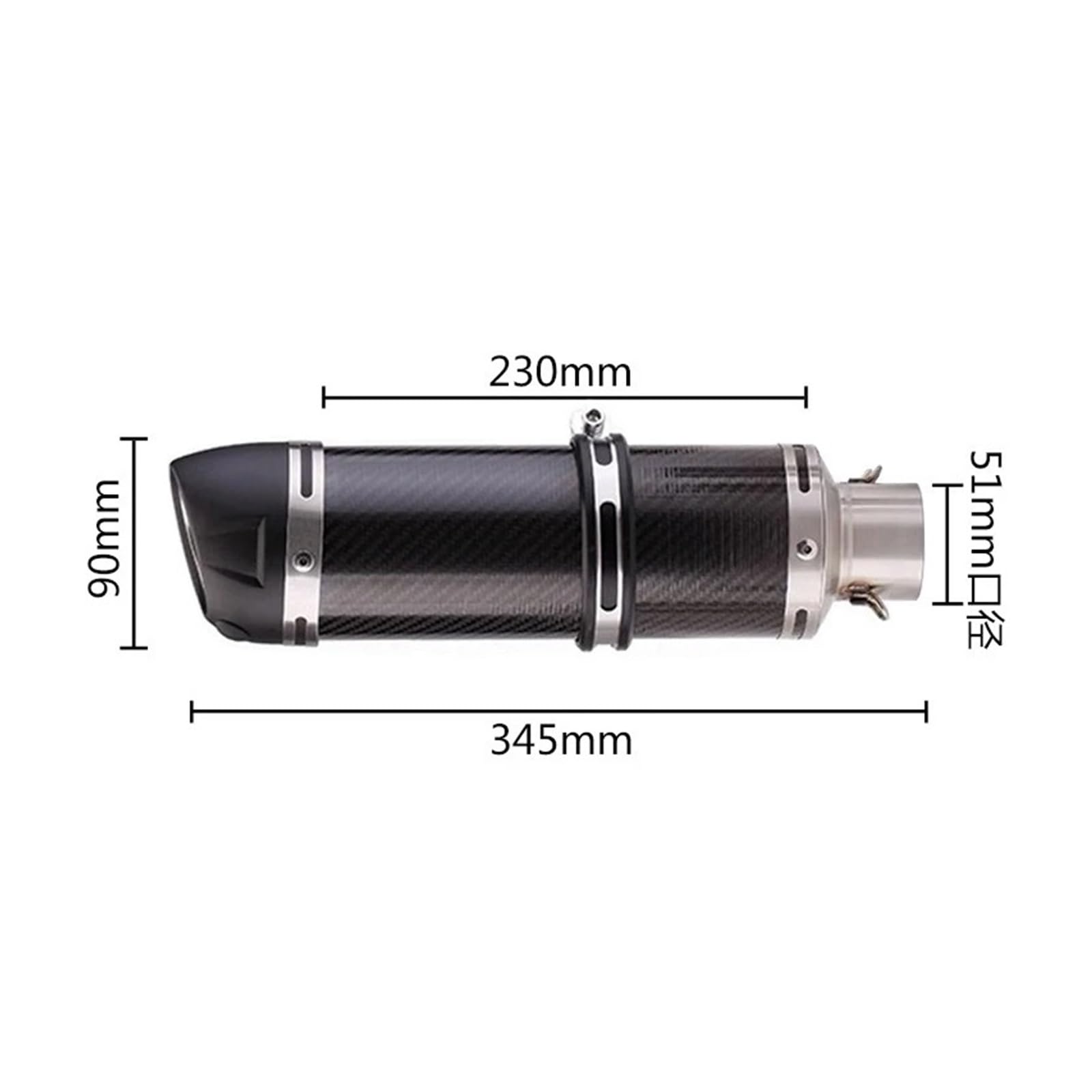 Escape Moto Silenciador Escape Universal Motocicleta Leo Vince Escape Moto DB Killer 51 Mm Para Z400 Para Z650 Para Z900 GSR600 FZ6N R1 R6 R3 MT07(A2)