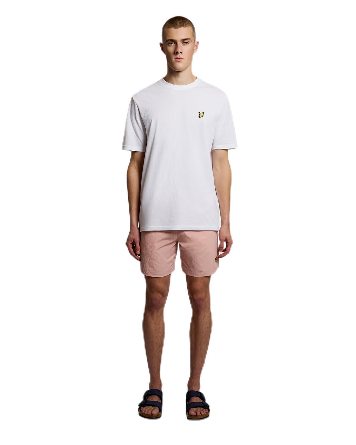 Lyle & Scott Men's Y120 Pink Grapefruit Swimwear Plain Swimshort L