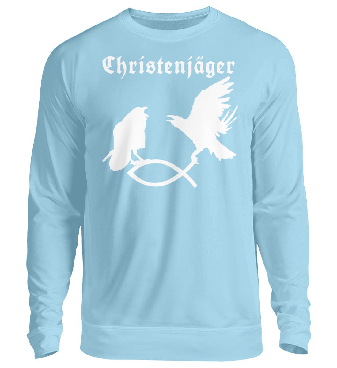 Pull unisexe Christenjäger bleu en maille de taille L style classique - 3