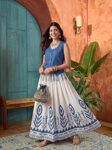 Stylum blue rayon co-ord set – image 5
